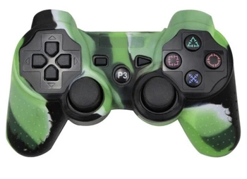 Playstation 3 Ps3 valdiklio silikono apsaugos atveju žalia su balta