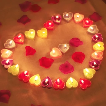 Kūrybos Širdies Formos Žvakė Suaugusiųjų Gimtadienio Romantiškas Pasiūlymas Išpažinties Vakarienė Žvakių Šviesoje Žvakė