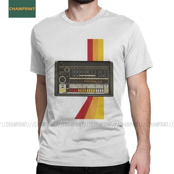 TR-808 Korg Volca Marškinėliai Vyrams Medvilnės Hipster T-Shirts Sintezatorių Muzikos Synth Electro Modulinės Techno Tees trumpomis Rankovėmis Viršūnes
