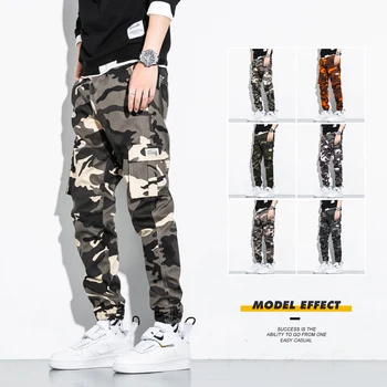 2021 Prekės Vyrų Mados Streetwear Atsitiktinis Kamufliažas Jogger Kelnes Taktinis karo Kelnės Vyrams Krovinių Kelnės Didelio dydžio 7XL