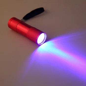 9 LED UV Žibintuvėlis Ultravioletinių spindulių Žibintuvėlis Su 395nm Apšvietimu Nešiojamas Mini UV Augintinio Šlapimo Dėmes Detektorius Skorpionas Medžioklės Fakelas