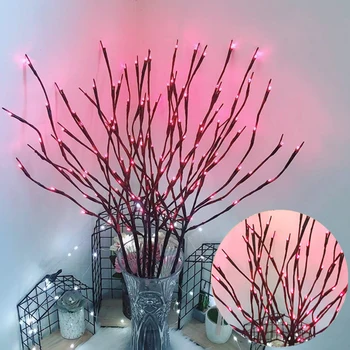Kūrybos medžio šaką LED Kalėdų šviesos lauko, patalpų apdaila naujųjų metų lempa Vaza buvo pradžia miegamojo, sodo dekoracijos, žibintai