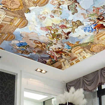 Beibehang Europos bažnyčios lubų kambarį miegamojo lubų 3d tapetų freskos viešbutis tapetų sienos, 3 d tėtis peint