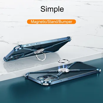 Šarvai X Formos Metalo Bamperis Telefono dėklas Skirtas iPhone 13 Pro Max Atveju, atsparus smūgiams Aliuminio Dangtelis, Skirtas 