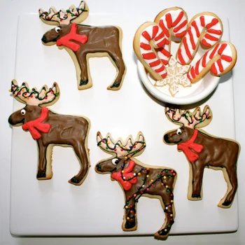 KENIAO Kalėdų Briedis Cookie Cutter - 9 x 10.7 CM Miško Žiemos Sausainių Minkštas Duonos Sumuštinį Pelėsiai-Nerūdijantis Plienas