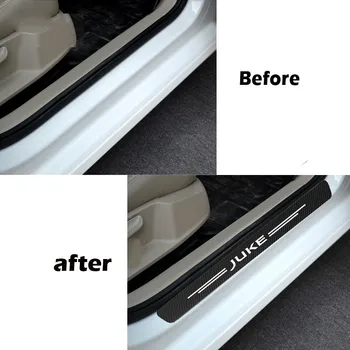 Mutips 4pcs Anglies pluošto, automobilių durų slenksčio raštas Lipdukas padengti apdaila reikmenys, šildomi automobilių dekoracija Nissan PATROL