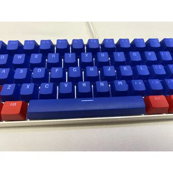 Tamsiai Mėlyna Raudona keycaps61 keycaps, PBT keycaps, apšvietimu dviejų spalvų mechaninė klaviatūra keycaps GH60 / RK61 / ALT61 / Annie / keyboa