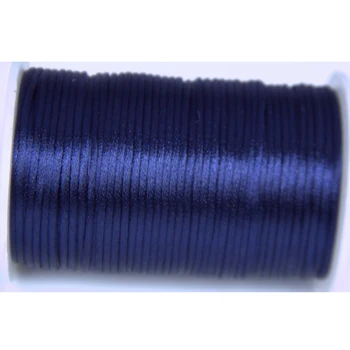 Karšto 10 metrų Tamsiai Mėlyna 2MM Rattail Satino Laido Macrame Duobute Nailono Kinijos mazgą virvės didmeninė urmu papuošalų gamyba prekes