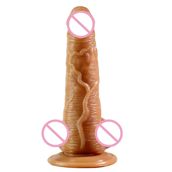 PVC Dildo Sekso Žaislai Moteris Realistiškas Penis Su siurbtuko G Spot Vaginos Stimuliatorius Moterų Masturbacija Sekso Produktai