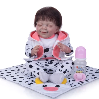 Fidget Žaislai Šypsosi Reborn Baby Lėlės 50 cm Kawaii Bonecas Audinio Organas, užmerktos Akys, Kaip Miega Žaislai, Vaikas, Vaikų Dienos Dovanos