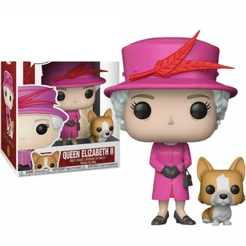 FUNKO POP
 Naujausias Karalienė Elžbieta ⅱ #01 su savo šunį Veiksmų Skaičius, Žaislai Anime Kolekcija Modelis Lėlės Vaikams Gimtadienio Dovanos