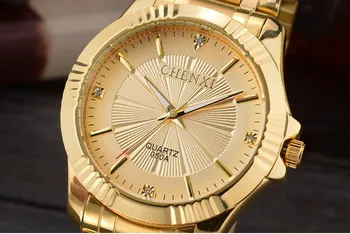 CHENXI Prabanga Moterų Auksinis Laikrodis Kvarcinis Žiūrėti Moterų Laikrodžiai, Papuošalai Ponios Aukso Dirželiu Laikrodis Mados Kvarcas-žiūrėti Moterų