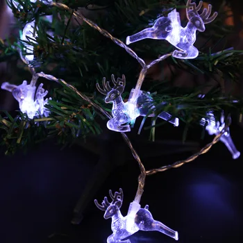 Šiaurės elnių Kalėdų Papuošalai LED Styginių Šviesos 10-20LED baterijomis, Kalėdų Namų Puošybai Navidad Decoración Elnias Žibintai