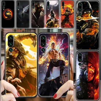 Mortal Kombat Žaidimas Telefoną atveju Huawei P Mate P10 P20 30 P40 10 20 Smart Z Pro Lite 2019 juoda meno coque prabangos elementų dangtelį