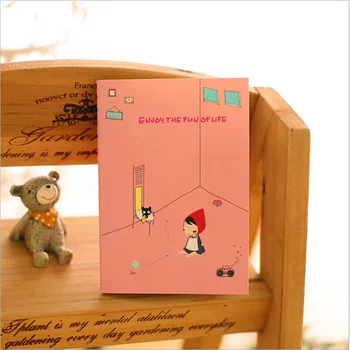 YOUE ŠVIETĖ 1Pcs/Daug Animacinių filmų Raštinės reikmenys Mini Notepad Mažai Raudona Jojimo Hood Notepad Mokyklos Mergaitė Ir Berniukas