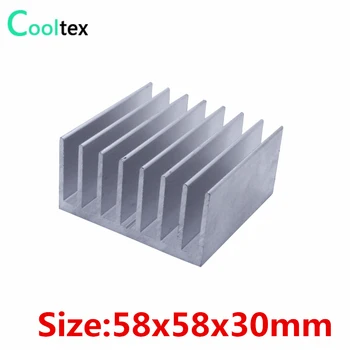 Aukštos kokybės 58x58x30mm Aliuminio heatsink karštojo Išspaudimo (ekstruzijos) radiatoriaus aušinimo chip LED RADIATORIUS aušinimo