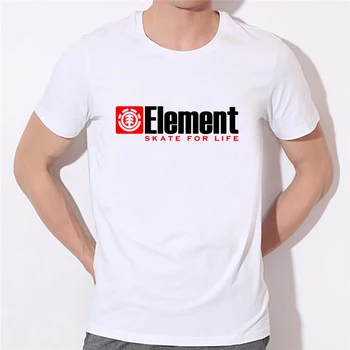 Čiuožėjas Marškinėliai Elementas T-marškinėliai Vyrams, baltus Drabužius Skate Gyvenimo Viršūnes & Tees Paprastu Laišku Marškinėlius Pasirinktinis Elementas T-shirt