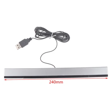 Karšto pardavimo Žaidimas priedai Wii Sensor Bar Laidinio Imtuvams IR Signalo Ray USB Kištukas, Pakeisti Nuotolinio Nitendo