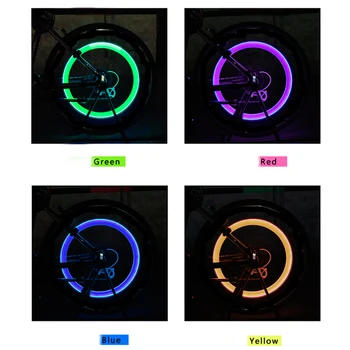 Žibintai, Padangos, Ratų Vožtuvų Dangtelis Šviesos diodų (LED Flash Automobilių Padangų Vožtuvas Dangteliai Oro Padengti Padanga Ratlankio Vožtuvas Varantys Bžūp