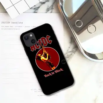 HUAGETOP AC DC Plakatas Muzikos Telefono dėklas Skirtas iPhone 11 12 Mini Pro 13 XS Max X 8 7 6s Plius 5 SE XR Shell