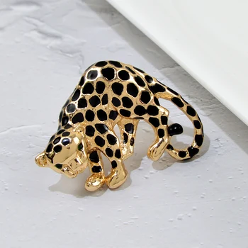 CINDY XIANG Leopardas Su nugara Tiesiai Sagė Ryškus Gyvūnų Dizaino Papuošalų Mados Emalio Pin Žiemos Priedai Gera Dovana
