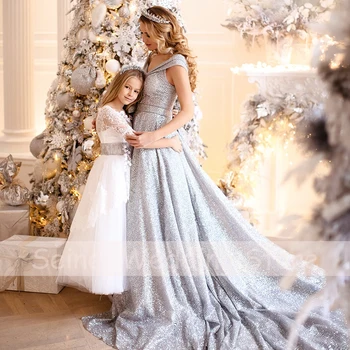Nėriniai Princesė Gėlių mergaičių Suknelės 2022 Naujas trumpomis Rankovėmis Kūdikiui Kalėdų Prom Chalatai Paprasta Vaikams Gimtadienio Suknelė платье для девочки