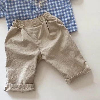 2020 m. rudenį korėjos vaikų drabužiai nauji berniukų ir mergaičių mados medvilnės gumos juostos diržo atsitiktinis kelnės