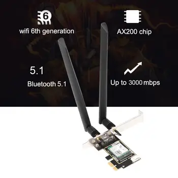 WiFi Adapteris Nešiojamas Didelės Suderinamumo Plastiko Didelės Spartos PCIE Card 
