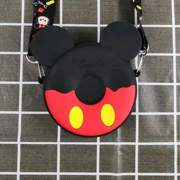 Mickey Mouse Maišą Disney Silikono Maišeliai Vandeniui Anime Cartoon Kids Monetos Rankinėje Darželio Pirminės Kuprinę Dovanos
