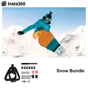 Insta360 Sniego Pluoštas Sportas Pagalbinė Slidinėjimo reikmenys selfie stcik Už Insta360 VIENAS X2 VIENAS R oneX GO2 Vaizdo Kamera