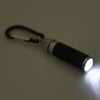 ULTRA RYŠKŪS LED KEMPINGAS Žibintuvėlis Mini Žibintuvėlis Lempos Šviesos Keychain paketų prižiūrėtojų raktinę,Juodos, 2 VNT.