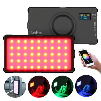 LituFoto R19 RGB LED Vaizdo Šviesos 3200K-7500K Belaidžio Smart App Kontrolės Mini Vlog Užpildyti Žibintai 4040mah Baterijos vaizdo Kameros Šviesos Žibintai