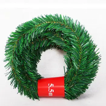 5.5 m, Pušies Kalėdinė Girlianda Dekoratyvinis Green Christmas Garland Dirbtinės Kalėdų Medžio Rotango Reklama Apdaila
