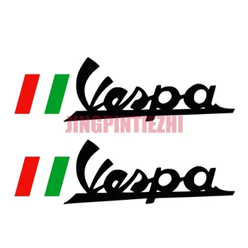 Asmenybės Automobilių Lipdukas 2x Pegatinas Automobilių Lipdukas Automobilių Optikos Reikmenys Vinilo Vespa Logotipas+ Bandera Italia Moto Vėliavos Apdaila