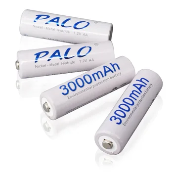 PALO 1.2 V NIMH AA Įkraunamos Baterijos+ AAA Baterijos Įkrovimo +LCD smart greitas įkroviklis 1,2 v NiMh AA, AAA, C Tipo baterijų D