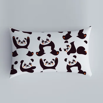 Juoda ir balta serija sofa-dekoratyvinis juosmens pagalvę padengti Panda pagalvėlė padengti lauko sodo pagalvėlė padengti priglausti pagalvę padengti