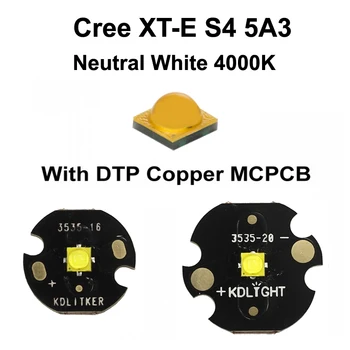 Nauji Cree XT-E Neutrali Balta 4000 K LED Spinduolis su KDLITKER DTP Vario MCPCB (1 pc)