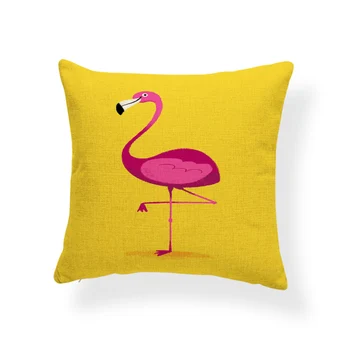 Stilingas, Gražus Flamingo Užvalkalas Geometrinis Miegamojo Kambarį Dekoratyvinė Pagalvėlė Padengti Poliesterio, Lino Užsakymą Poilsio Pagalvė
