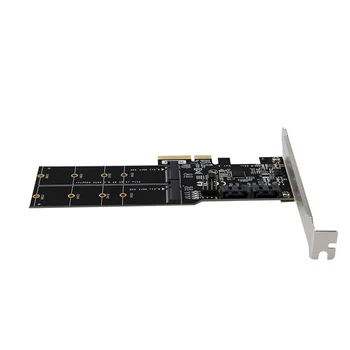 DIEWU PCIE 3.0 X4 Kanalo 2-port M. 2 (B-KEY) ir 2-port SATA3.0 Adapterio plokštę ASM1164 Chip 6Gbps už 2230 2242 2260 2280 SSD