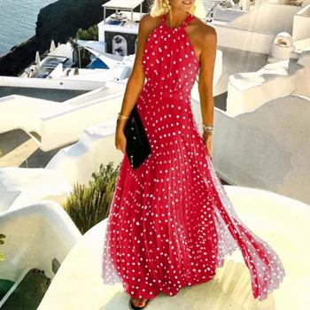 Vasaros Suknelė Nauja 2021 Spageti Dirželis Grindų Ilgis Bohemijos-line Elegantiškas Mados Rankovių Kartus Saldų Atostogų Suknelė