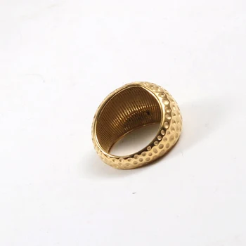 Meteoritas dome stambusis žiedai moterims, nerūdijančio plieno, aukso bold žiedai 2021 apjuodinti nemokamai didmeninė elementus streetwear papuošalai