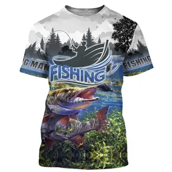 2021 3D Atspausdintas T-Shirt Vasaros Mados trumparankoviai Patogūs Marškinėliai Vasaros Vyrų Ir Moterų Stiliaus Žuvų Plaukti