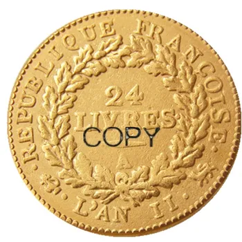 Prancūzijoje 1793 M - D W 24 Livres Konstitucijos Monetas, Auksą, Sidabrą, Monetas
