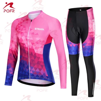 Strava dviračių kostiumai 2021 moterų vasaros drabužių Mtb ilgomis rankovėmis jersey komanda naujas dviračių vyras triatlonas vienodus drabužius jurk