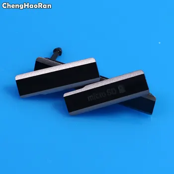 ChengHaoRan Micro SD Kortelę + SIM Kortele + USB Įkrovimo Lizdas Uosto Dulkių Plug Bloko Dangtis Sony Xperia Z1 L39h C6903 C6902