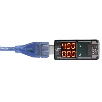 USB 2.0 spalvotas LCD Srovė Talpa Testeris Galia Banko Įkroviklio Indikatorius USB Testeris