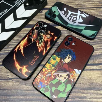 Anime Demon Slayer soft Case For iPhone 11 12 Pro Max mini 7 8 6 6S Plius XR X XS MAX se 2 silikoninis telefono Dangtelį Giyuu fundas rubisafe