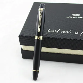 Jinhao 450 Gelio rašiklis prabanga Rollerball Pen Matinė juoda Aukso Verslo Metaliniai Tušinukai mokyklą Aukso Įrašą