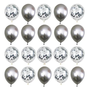 20pcs 12inch Metalo blizgesį konfeti balionai su Gimtadieniu Šalies Helio Balionas Vestuvių Šventė Balon Šalies Prekių