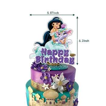 1 Komplektas Princesė Jasmine Temą Šalies Prekių Latekso Balionas Baneriai Spalvingomis Vėliavomis Berniukas ir Mergaitė Gimtadienio Dekoravimas Žaislus
